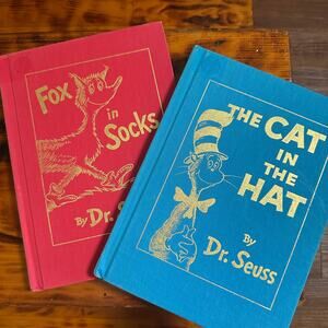 Vintage 1985 Bundle of 2 Special Edition Dr. Seuss Cloth Bound Hardcover Books
